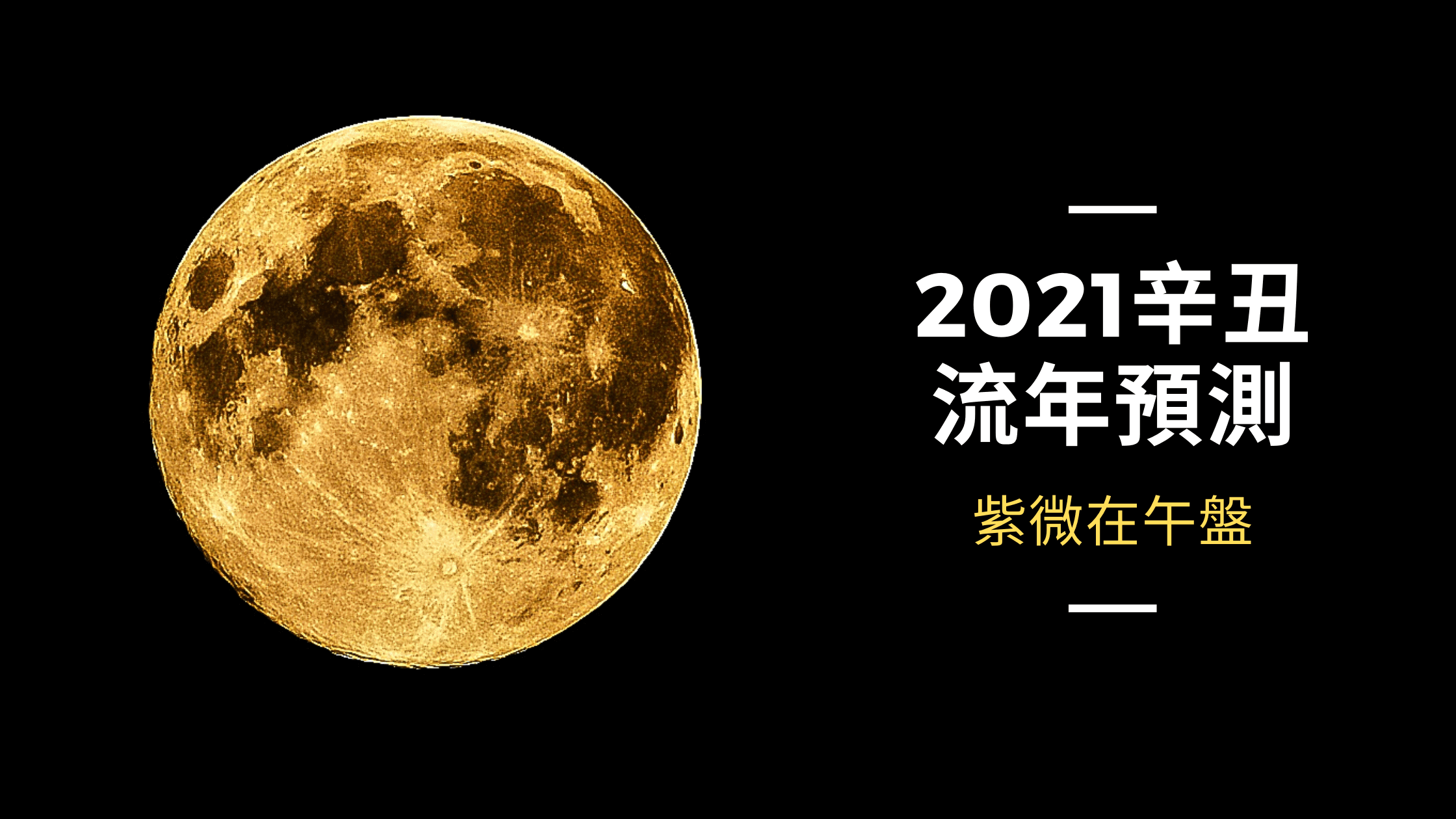 2021辛丑流年預測 - 紫微在午盤