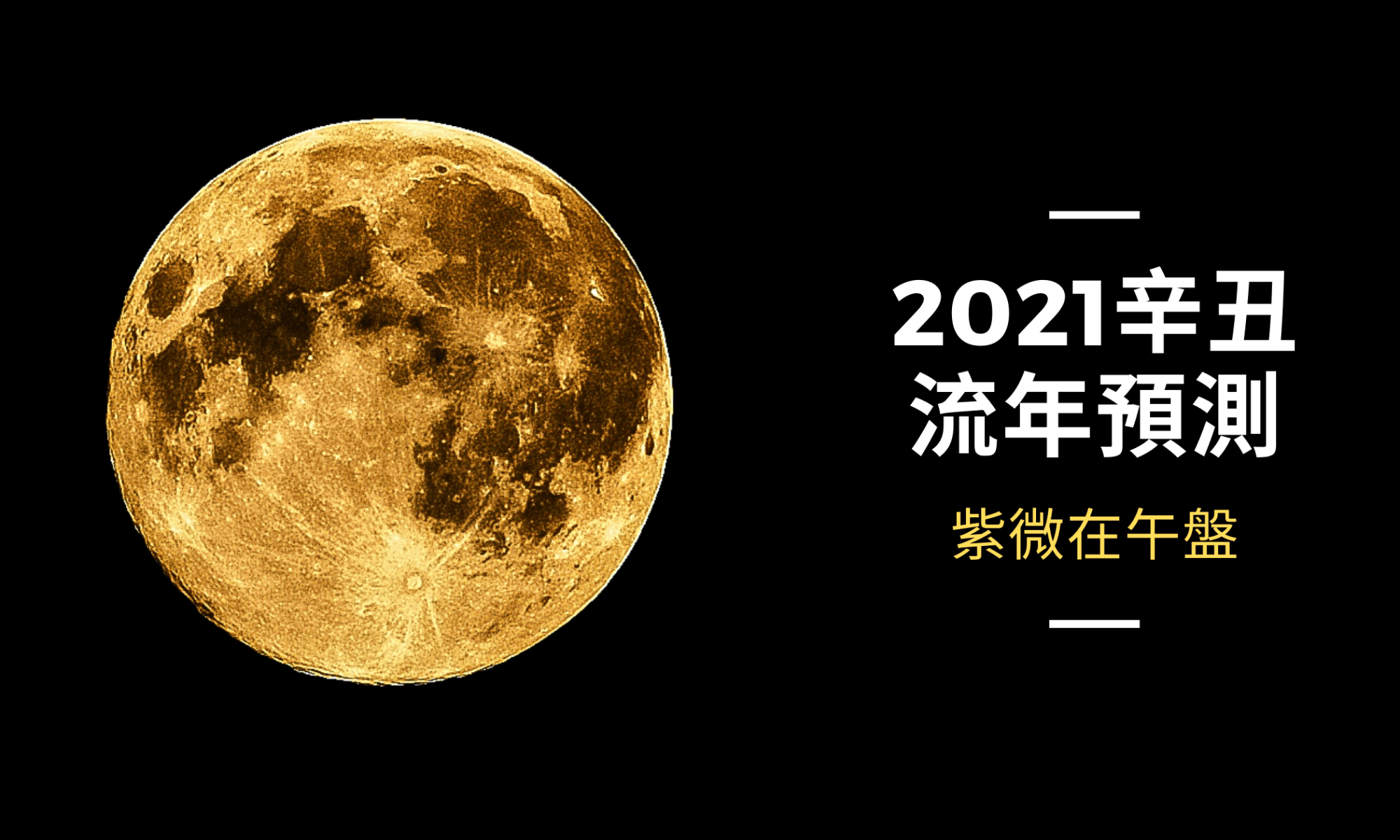 2021辛丑流年預測 - 紫微在午盤
